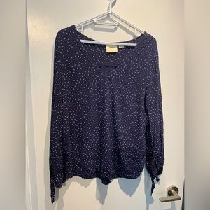 Maeve polka dot blouse